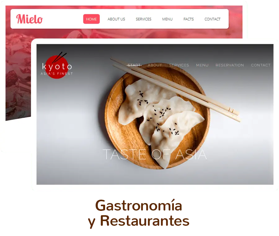Plantillas de diseño web sobre Gastronomía y Restaurantes