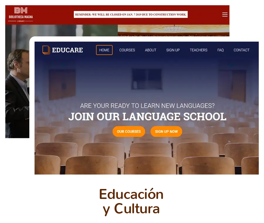 sitejet-template-educacion Plantillas de diseño web para crear página web de Educación y Cultura.