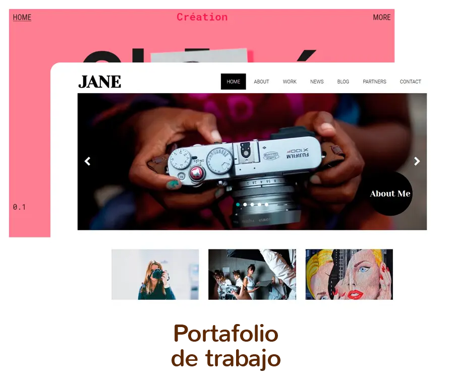 sitejet-template-portafolio Plantillas de diseño web para crear página web de Portafolio.
